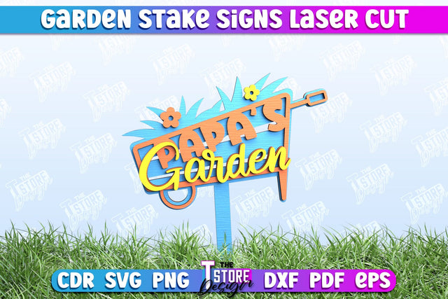 Garden Stake Sign | Plant Stakes | Plant Marker | Lawn Stake | CNC File SVG The T Store Design 