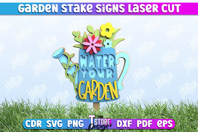 Garden Stake Sign | Plant Stakes | Plant Marker | Lawn Stake | CNC File SVG The T Store Design 