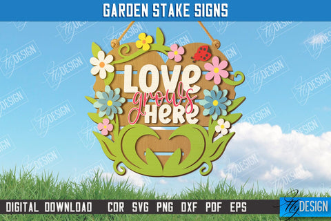 Garden Stake Signs Bundle | Plant Stakes | Plant Marker | Lawn Stake | CNC Files SVG Fly Design 