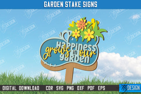 Garden Stake Signs Bundle | Plant Stakes | Plant Marker | Lawn Stake | CNC Files SVG Fly Design 