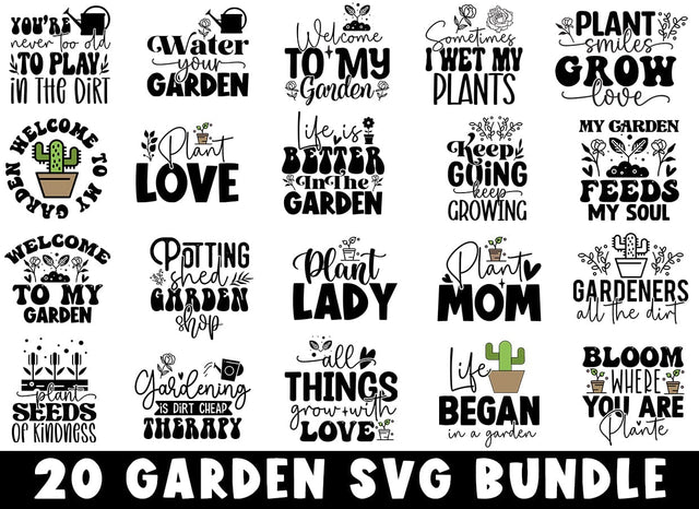 Garden SVG Design Bundle SVG CraftingStudio 