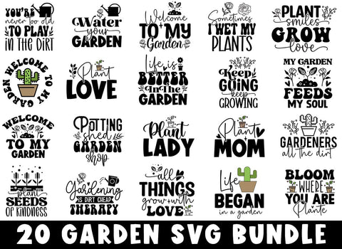 Garden SVG Design Bundle SVG CraftingStudio 