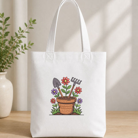 Garden Tools Flower Pot Machine Embroidery Design Gardening Floral Embroidery File Embroidery/Applique DESIGNS PatternFeed8 