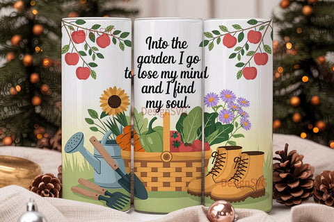 Garden Tumbler Wrap 20oz Sublimation DesignSVG 