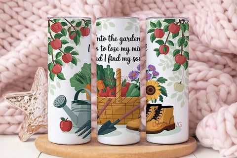 Garden Tumbler Wrap 20oz Sublimation DesignSVG 