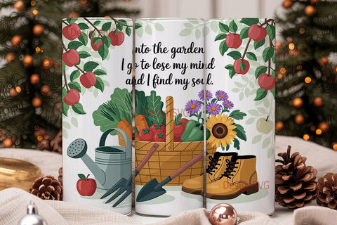 Garden Tumbler Wrap 20oz Sublimation DesignSVG 