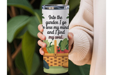 Garden Tumbler Wrap 20oz Sublimation DesignSVG 
