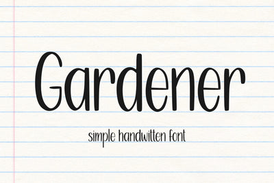 Gardener Font Abo Daniel Studio 
