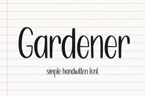 Gardener Font Abo Daniel Studio 