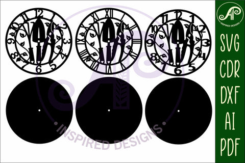 Gardeners wall clock laser cut files, SVG SVG APInspireddesigns 