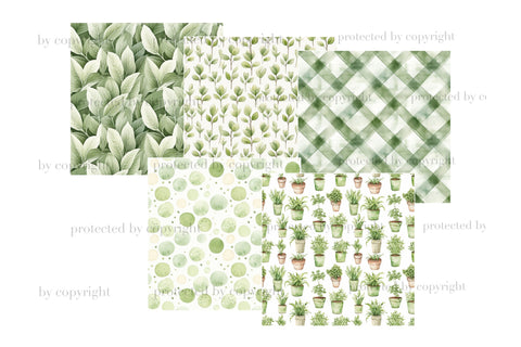 Gardening Digital Paper | Garden Seamless Pattern Digital Pattern GlamArtZhanna 