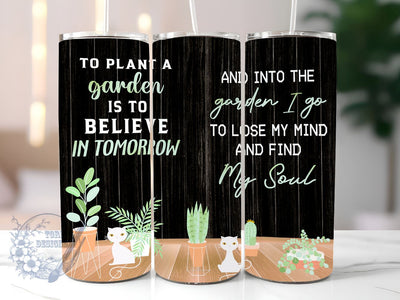 Gardening Gifts To Plant A Garden Tumbler, Gardening Cup 20 oz Skinny Tumbler, Plant Cup, Stainless Steel Tumbler, Gifts For Plant Lover, Instant Digital Download PNG Sublimation ToriDesigns 