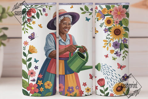 Gardening Grandma Tumbler Wrap Sublimation sassyprint 