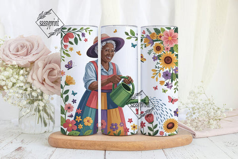 Gardening Grandma Tumbler Wrap Sublimation sassyprint 