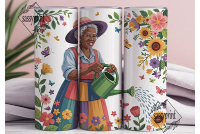 Gardening Grandma Tumbler Wrap Sublimation sassyprint 
