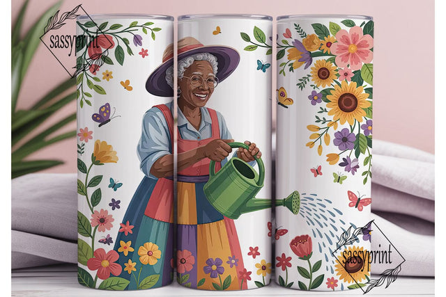 Gardening Grandma Tumbler Wrap Sublimation sassyprint 