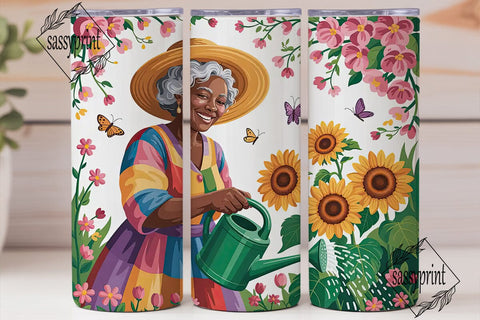 Gardening Grandma Tumbler Wrap Sublimation sassyprint 
