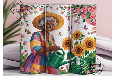 Gardening Grandma Tumbler Wrap Sublimation sassyprint 