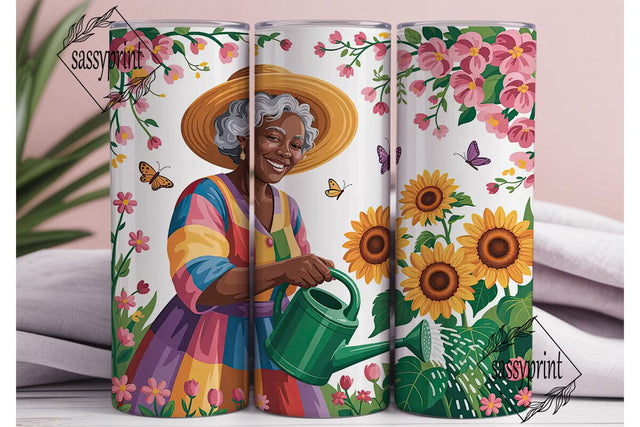 Gardening Grandma Tumbler Wrap Sublimation sassyprint 