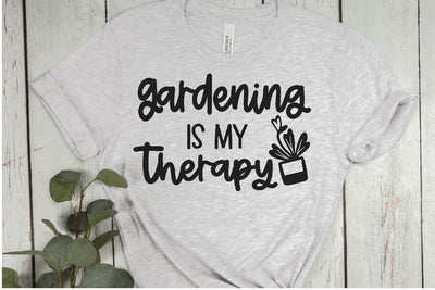 Gardening Is My Therapy SVG PNG DXF EPS Cut File - Cricut & Silhouette Design SVG So Fontsy VIP Design Shop 