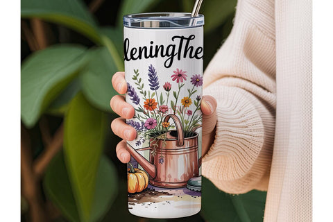 Gardening Therapy 20oz Tumbler Wrap Sublimation DesignSVG 