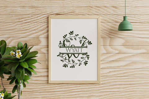Garlavia Split Monogram Font Dm Letter Studio 