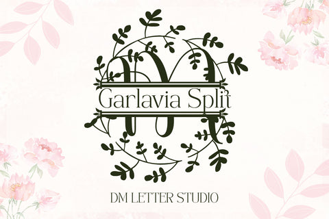Garlavia Split Monogram Font Dm Letter Studio 