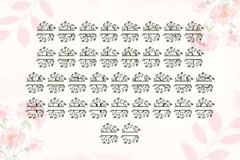 Garlavia Split Monogram Font Dm Letter Studio 