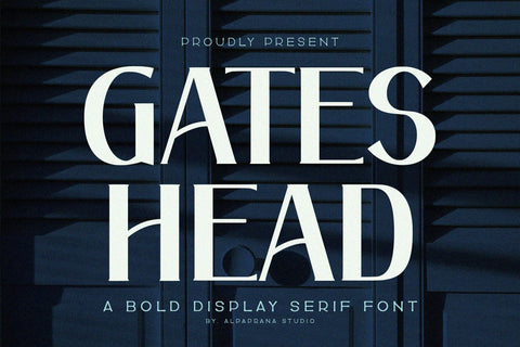 Gateshead - Display Font Font Alpaprana Studio 