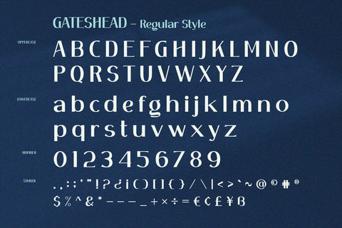 Gateshead - Display Font Font Alpaprana Studio 