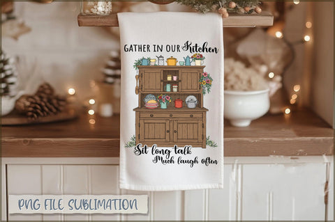 Gather in our kitchen sit long talk much laugh often Towel Sublimation Shetara Begum 