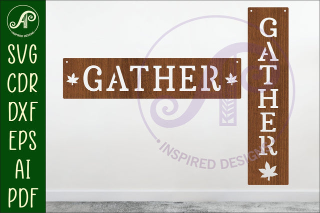 Gather Word wall art sign, SVG file SVG APInspireddesigns 