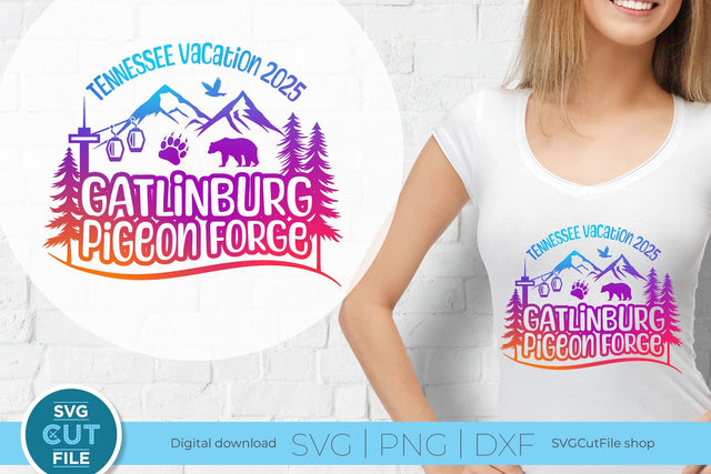 Gatlinburg svg, Pigeon Forge svg, 2025 Tennessee Family Vacation SVG SVG Cut File 