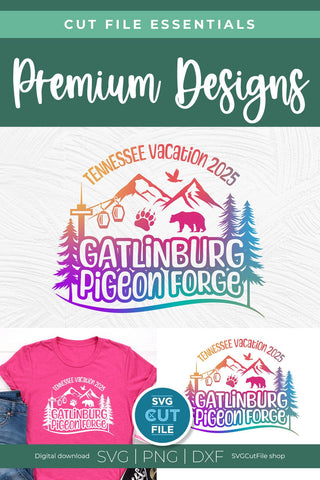 Gatlinburg svg, Pigeon Forge svg, 2025 Tennessee Family Vacation SVG SVG Cut File 