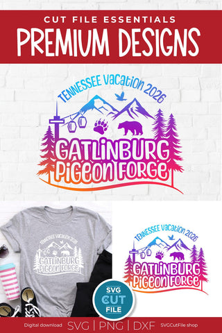 Gatlinburg svg, Pigeon Forge svg, 2026 Tennessee Family Vacation SVG SVG Cut File 