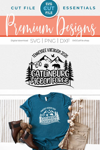 Gatlinburg svg, Pigeon Forge svg, 2026 Tennessee Family Vacation SVG SVG Cut File 