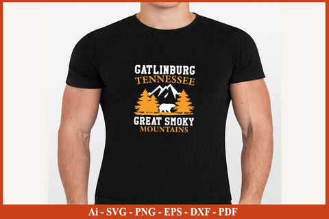 GATLINBURG TENNESSEE GREAT SMOKY MOUNTAINS Camping SVG PNG Craft Cut File SVG SVG Print File 