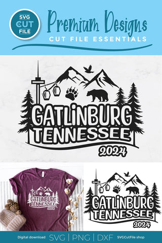 Gatlinburg Tennessee svg, 2024 Family TN Trip SVG-Girls vacation with Friends SVG SVG Cut File 