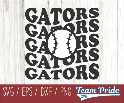 Gators Baseball SVG Digital Download Printable - SVG, EPS, DXF, PNG 2 SVG Team Pride SVG 