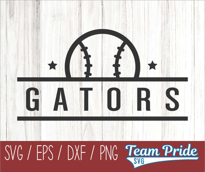 Gators Baseball SVG Digital Download Printable - SVG, EPS, DXF, PNG SVG Team Pride SVG 