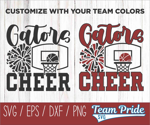 Gators Basketball Cheer SVG Digital Download Printable - SVG, EPS, DXF, PNG SVG Team Pride SVG 