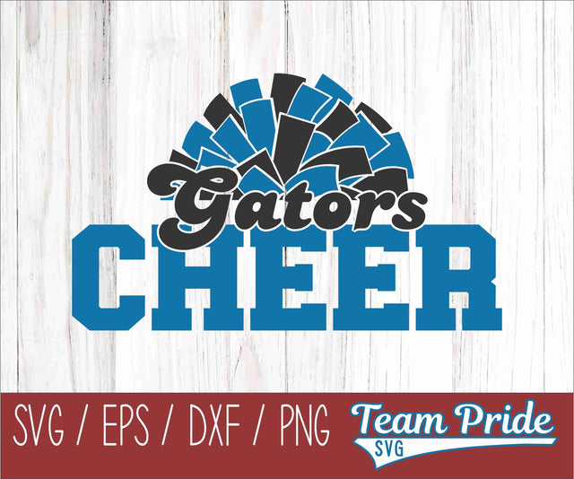 Gators Cheer Pom Pom SVG Digital Download Printable - SVG, EPS, DXF, PNG SVG Team Pride SVG 