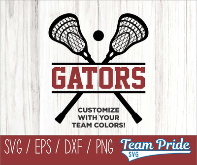 Gators Lacrosse SVG Digital Download Printable - SVG, EPS, DXF, PNG SVG Team Pride SVG 