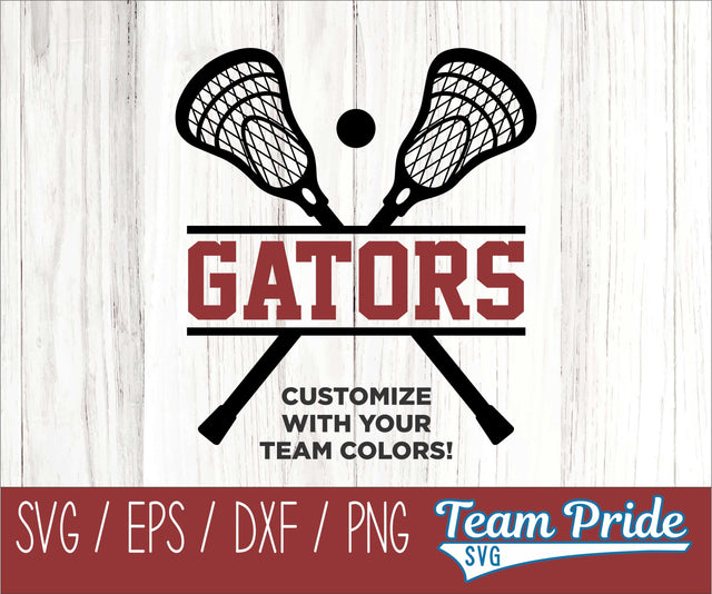 Gators Lacrosse SVG Digital Download Printable - SVG, EPS, DXF, PNG SVG Team Pride SVG 