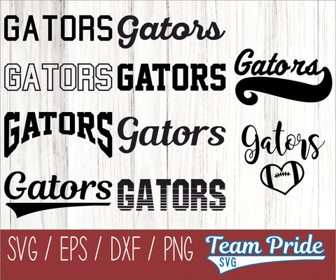 Gators SVG Bundle Digital Download Printable - SVG, EPS, DXF, PNG SVG Team Pride SVG 