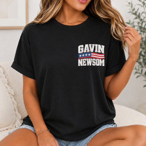Gavin Newsom America Flag Embroidery Design – Patriotic Political Machine Embroidery File, USA Flag Election Design Embroidery/Applique DESIGNS PatternFeed8 