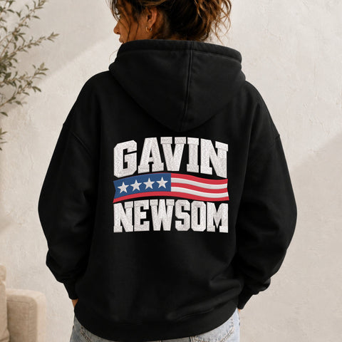Gavin Newsom America Flag Embroidery Design – Patriotic Political Machine Embroidery File, USA Flag Election Design Embroidery/Applique DESIGNS PatternFeed8 