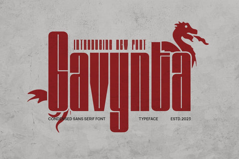 Gavynta - Modern Condensed Sans Serif Font studioalmeera 