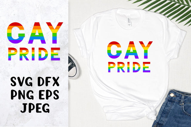 Gay pride rainbow lettering. LGBT SVG. LGBTQ pride month SVG LaBelezoka 