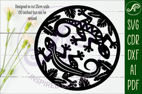 Geckos, Lizards wall sign, SVG file. SVG APInspireddesigns 